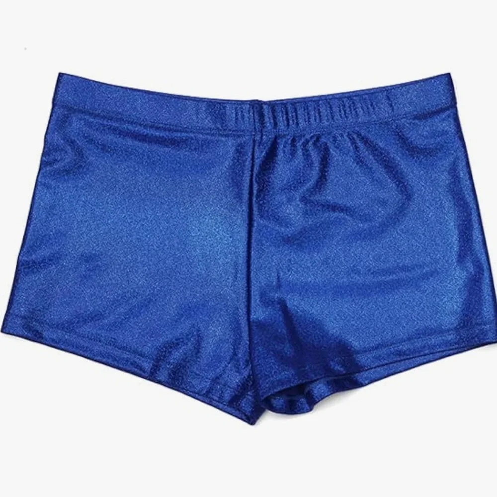 Girls Blue Sparkle Cheer Shorts size 7-8 (S)